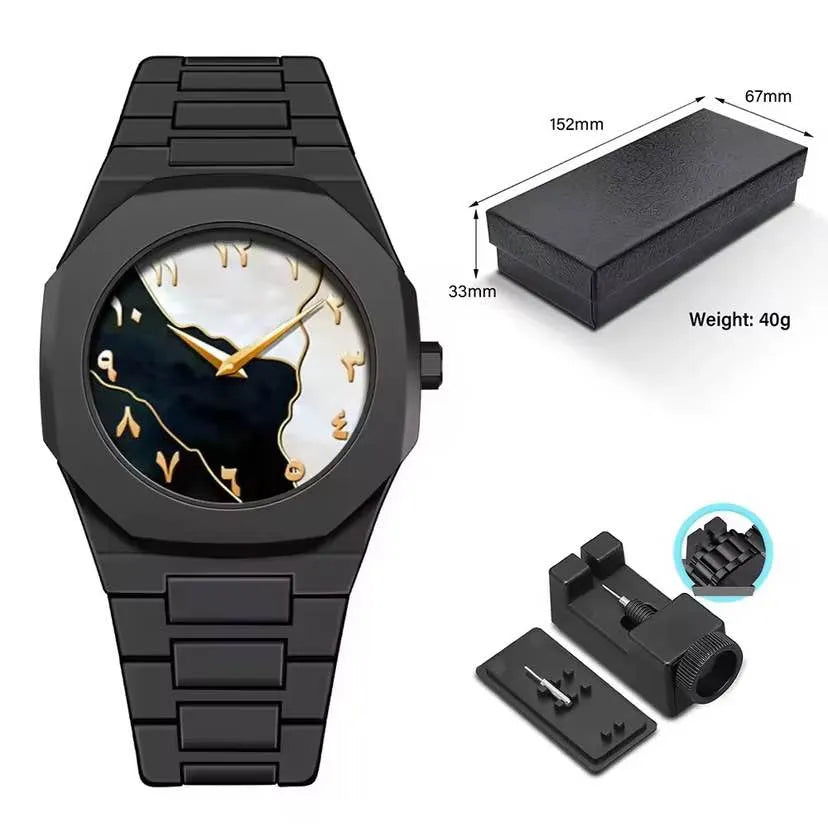 Black Arabic Aura Mabel Dial ( Fabric Material )