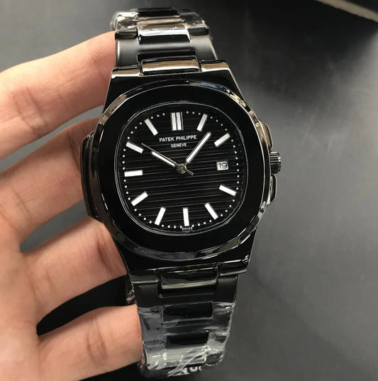 Patek philip black with black dial